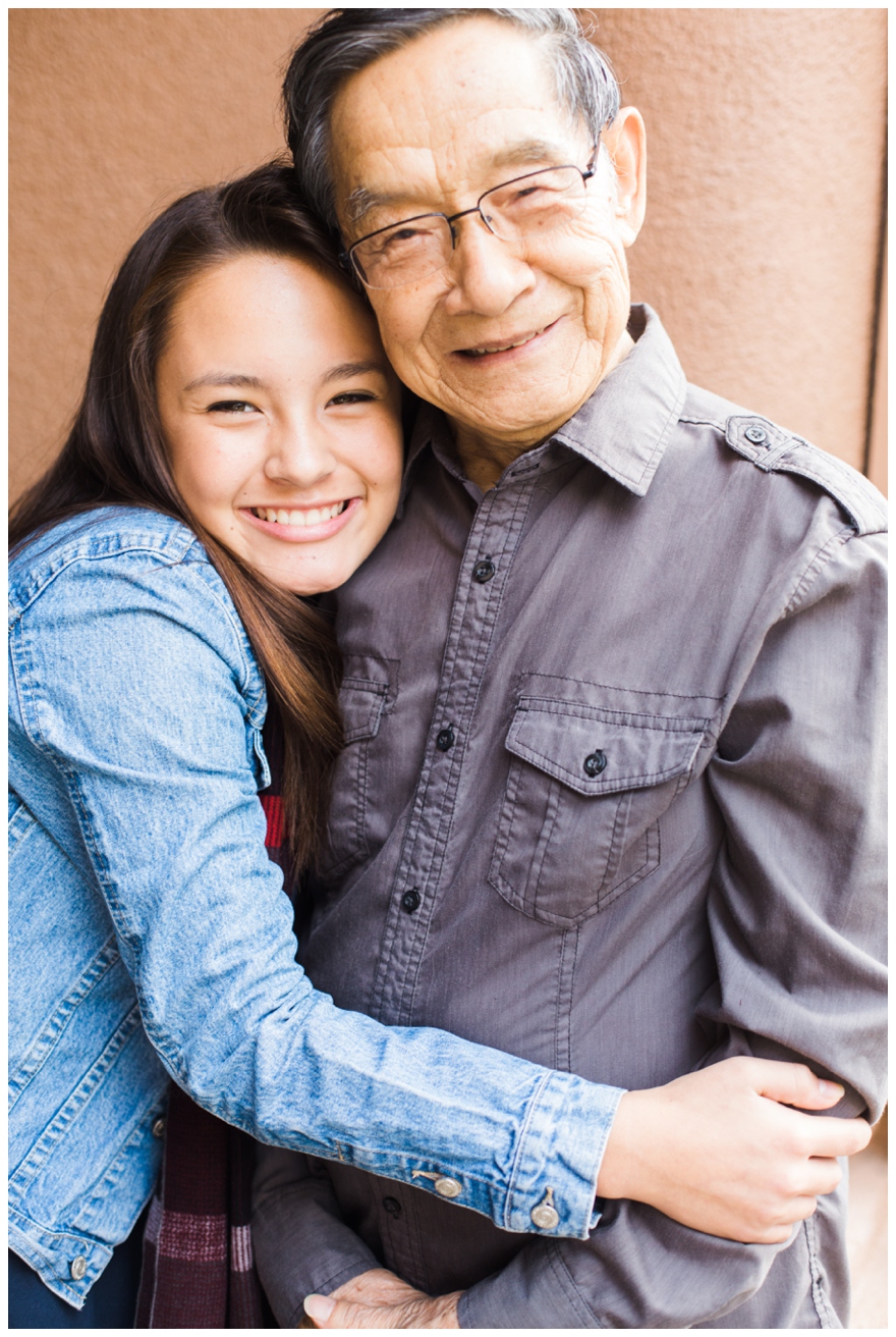 Grandpa and Grand-Daughter Hug