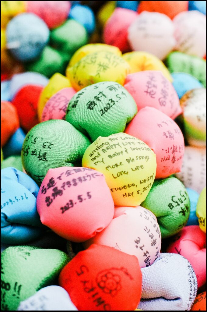 Ema Prayer Color Balls in Japanese Temples