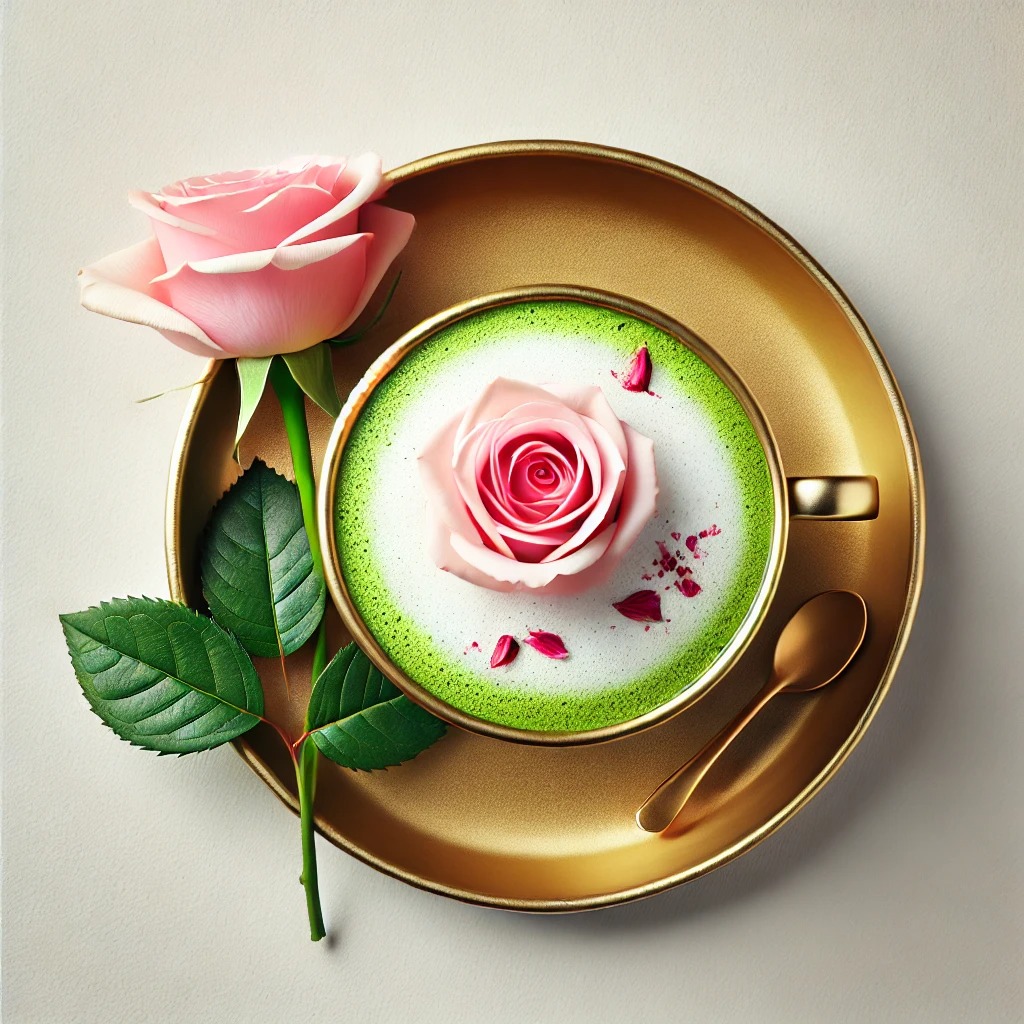 AI Generated Rose Matcha late